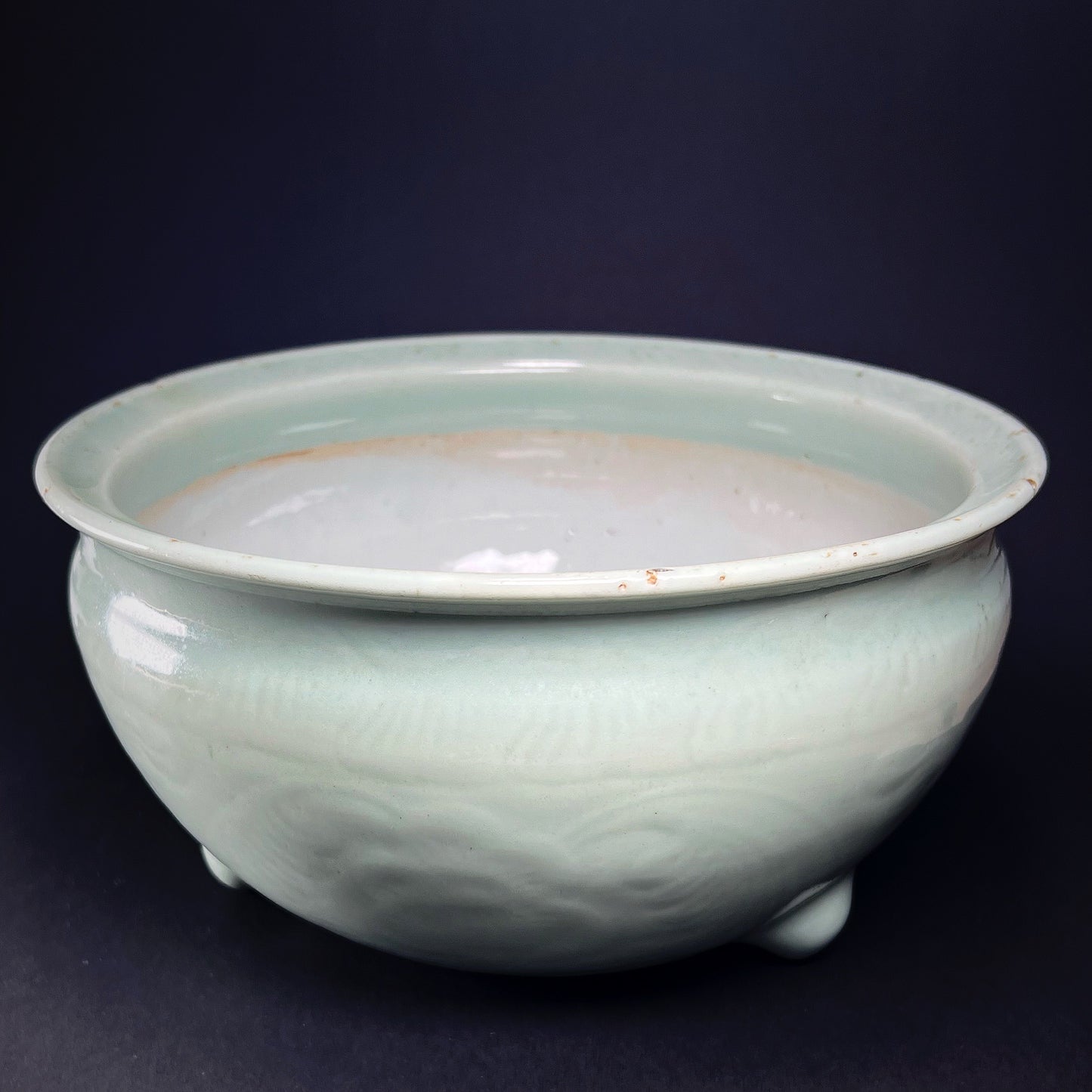 Qing Dynasty Longquan Celadon Tripod Censer