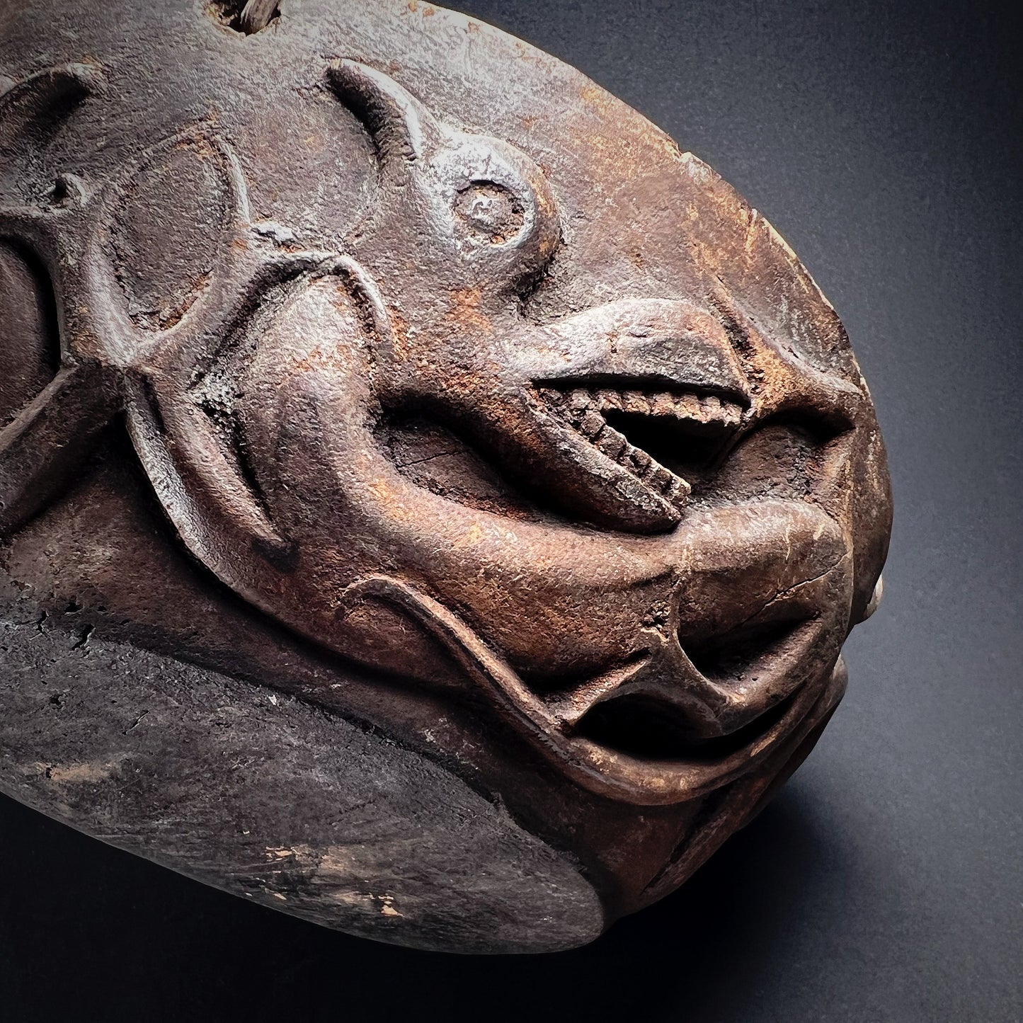 Iban Dayak Bamboo-Bound Trophy Human Skull Bowl