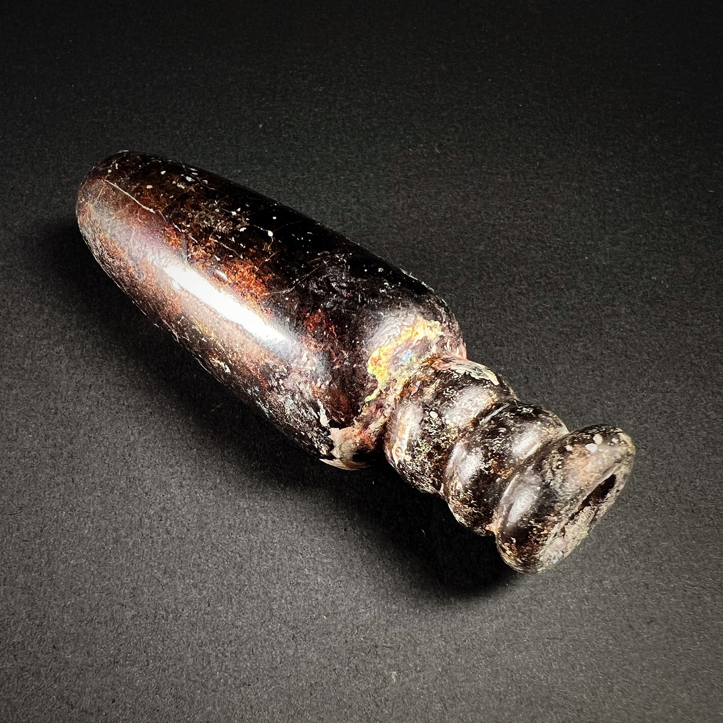 Roman Aubergine Glass Bottle