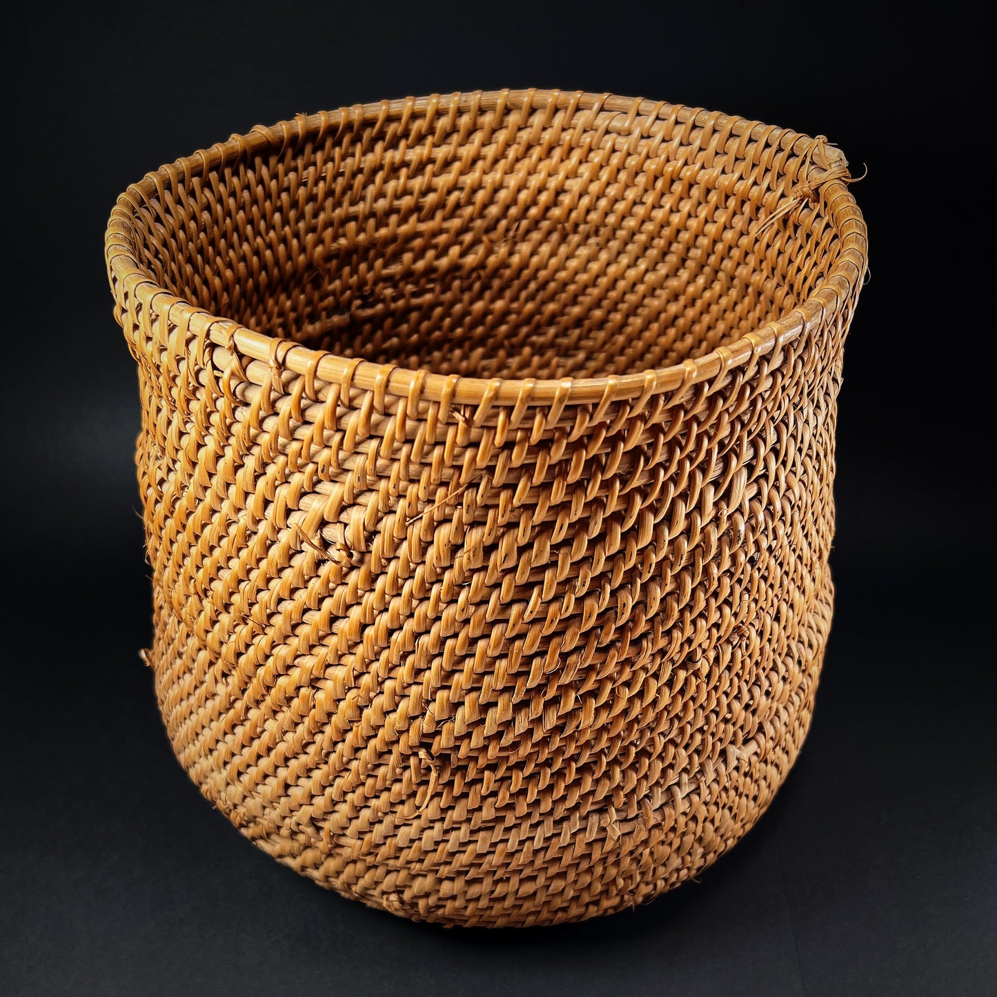 Iatmul Woven Cylidrical Food Container Basket