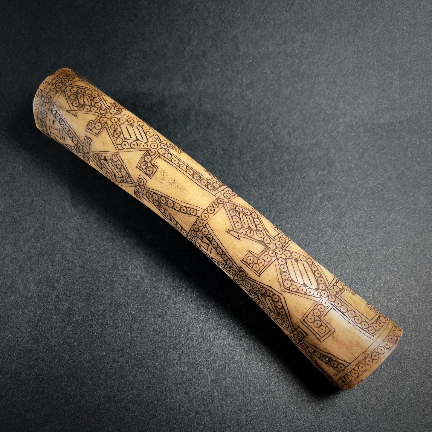 Iban Dayak Buffalo Bone Betel Container