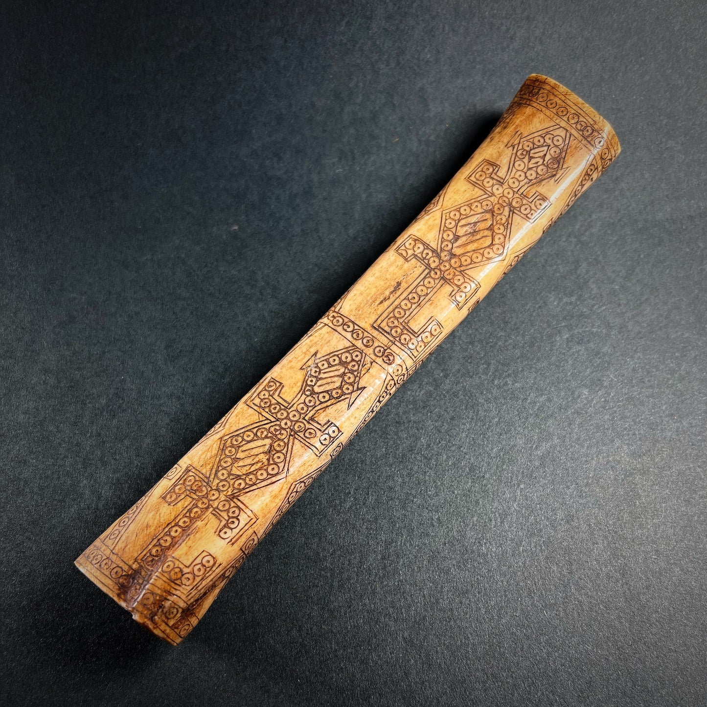 Iban Dayak Buffalo Bone Betel Container