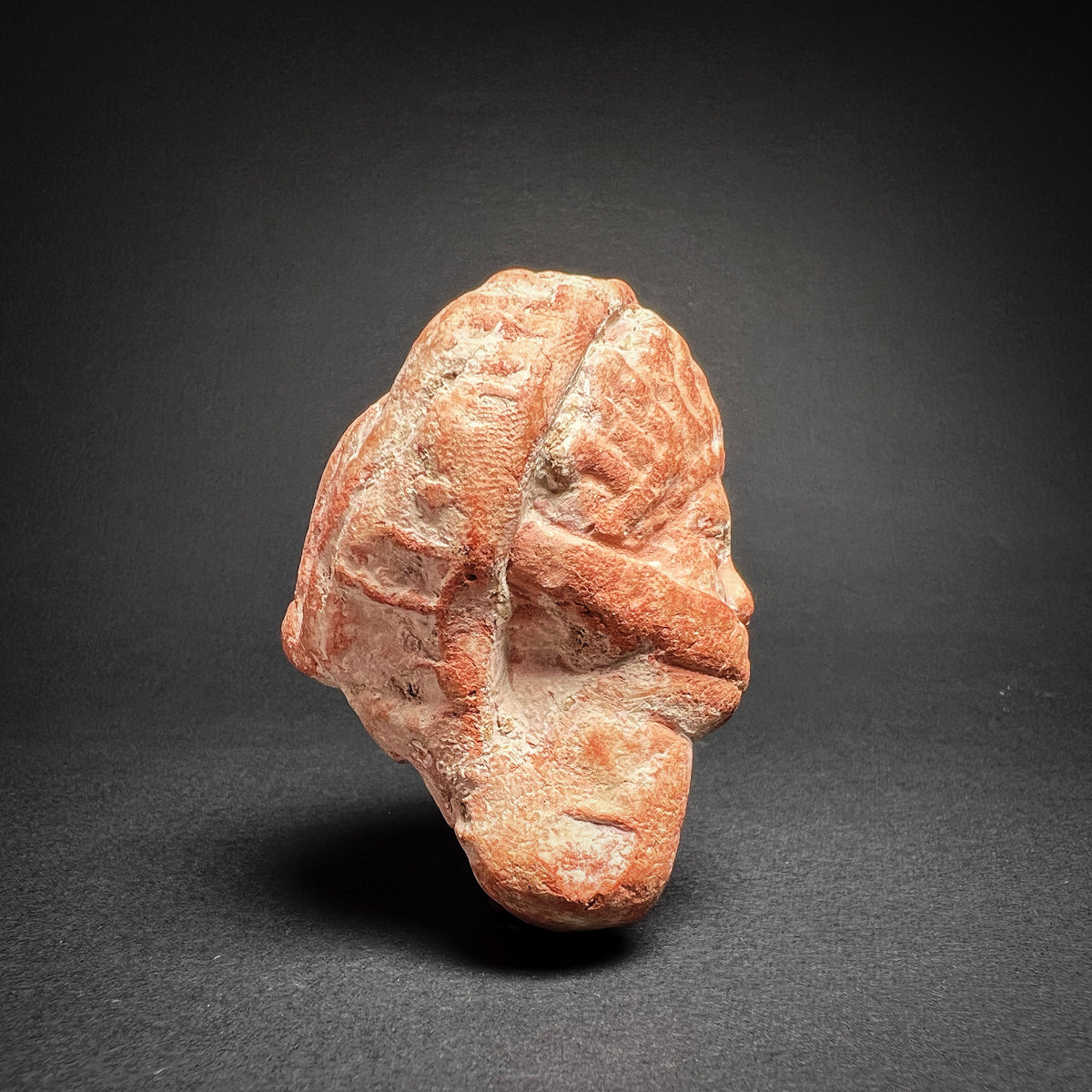 Hellenistic Terracotta Head of a Veiled Woman