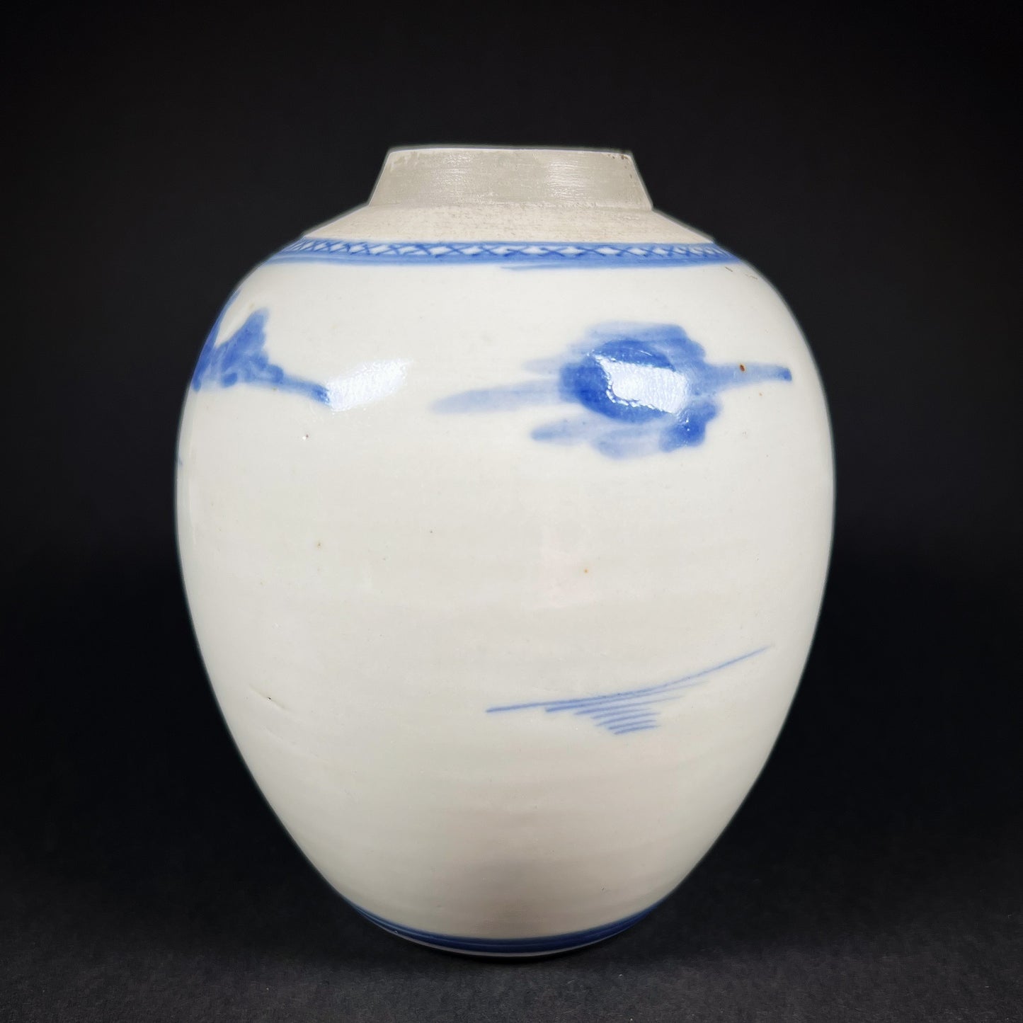 Qing Dynasty Daoguang Blue White Porcelain Ginger Jar