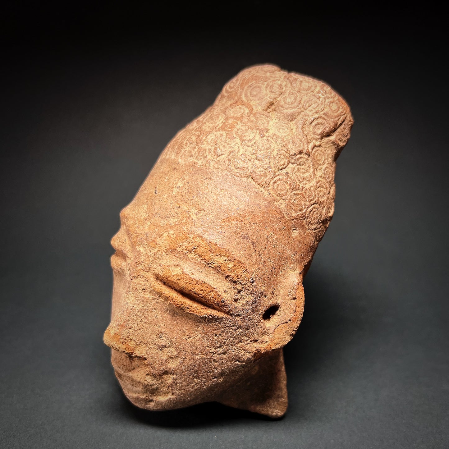 Akan Terracotta Memorial Head Mma or Nsodie
