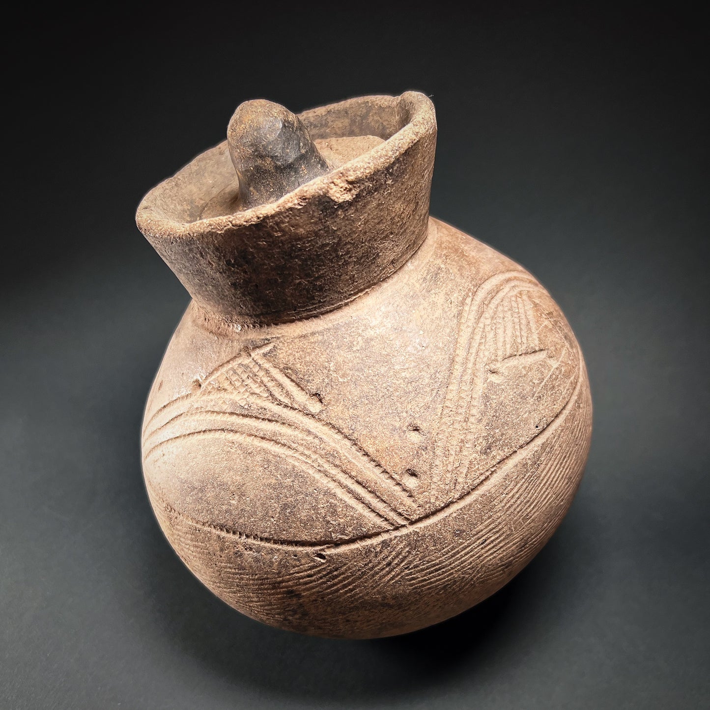 Lobi Terracotta Lidded Altar Vessel