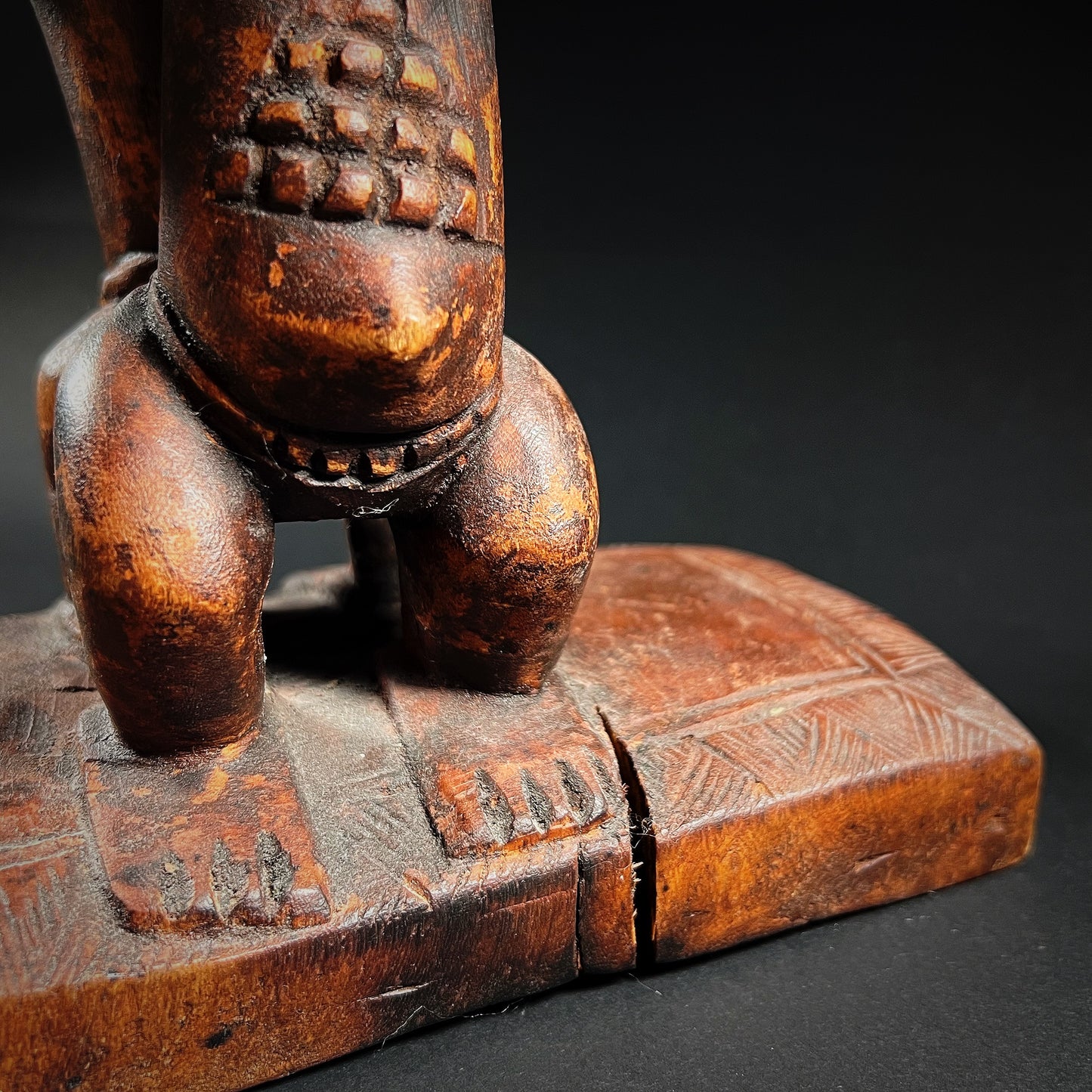 Luba Double Female Caryatid Stool Lupona