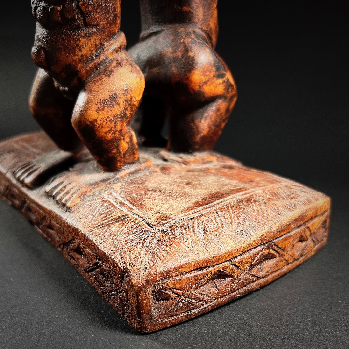Luba Double Female Caryatid Stool Lupona