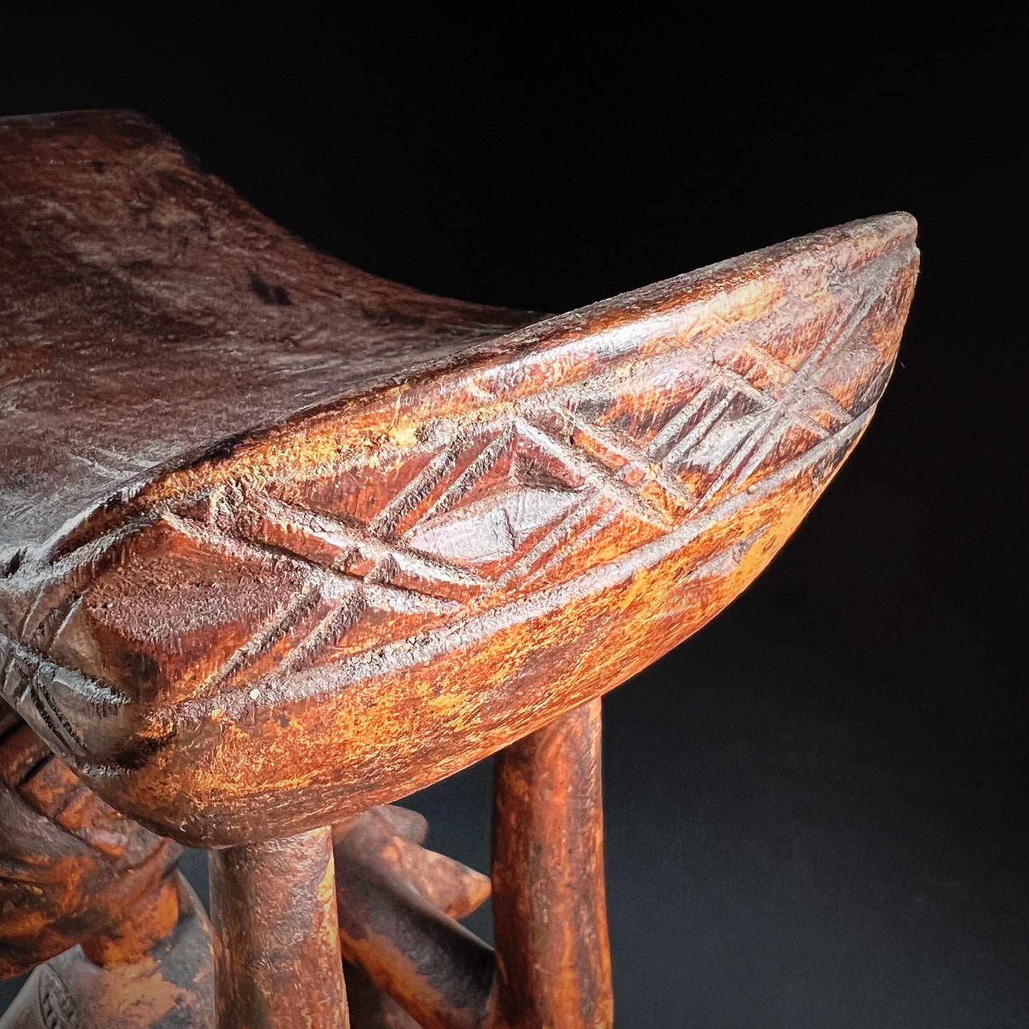 Luba Double Female Caryatid Stool Lupona