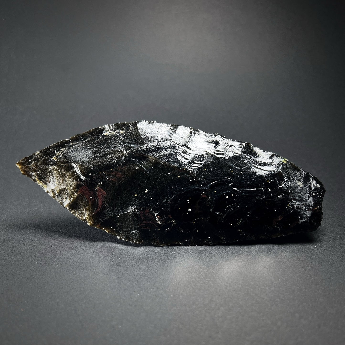 Colima Dark Green Obsidian Axe