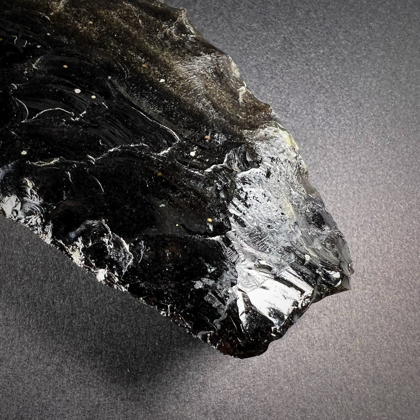Colima Dark Green Obsidian Axe