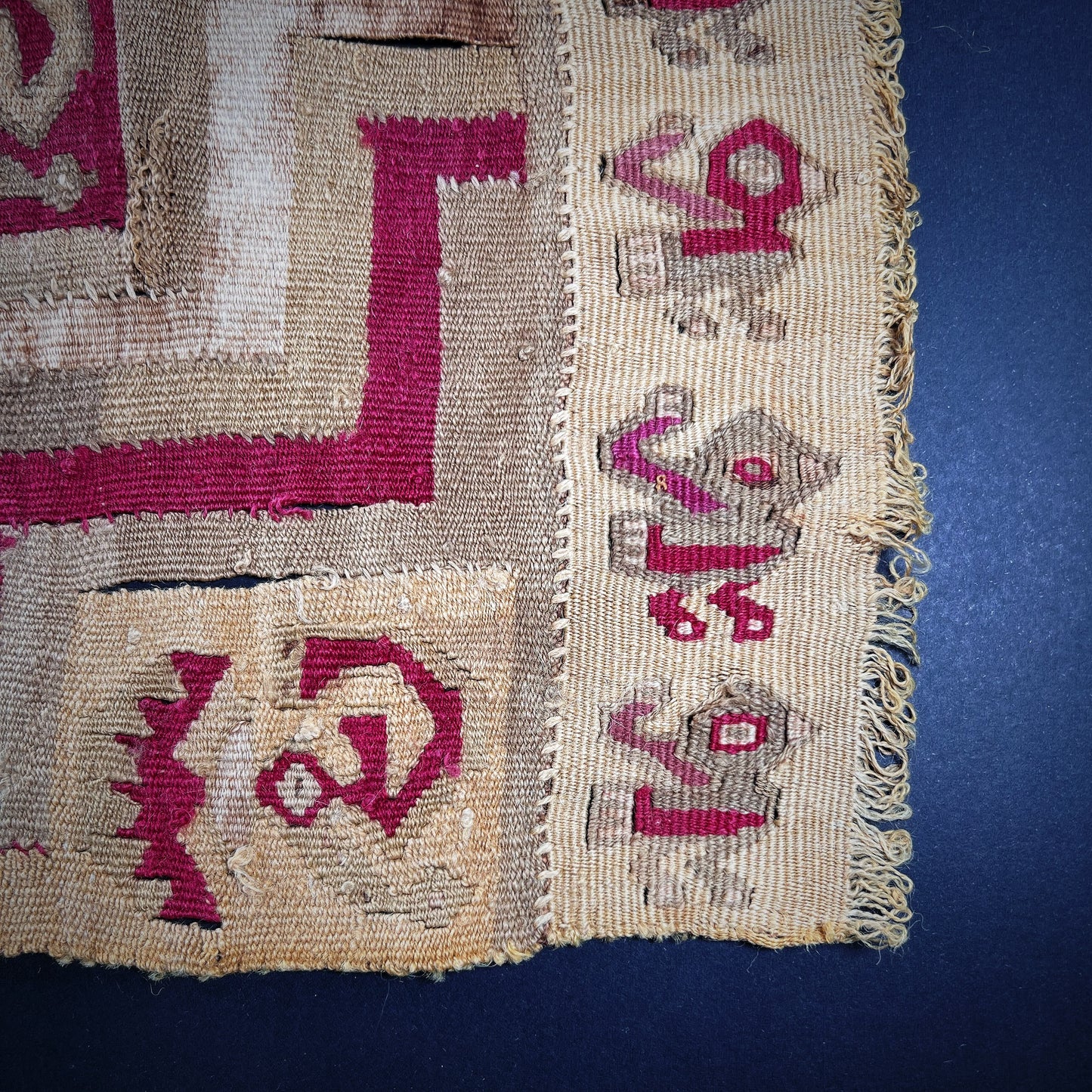 Chancay or Chimú Textile Fragment with Avian Figures