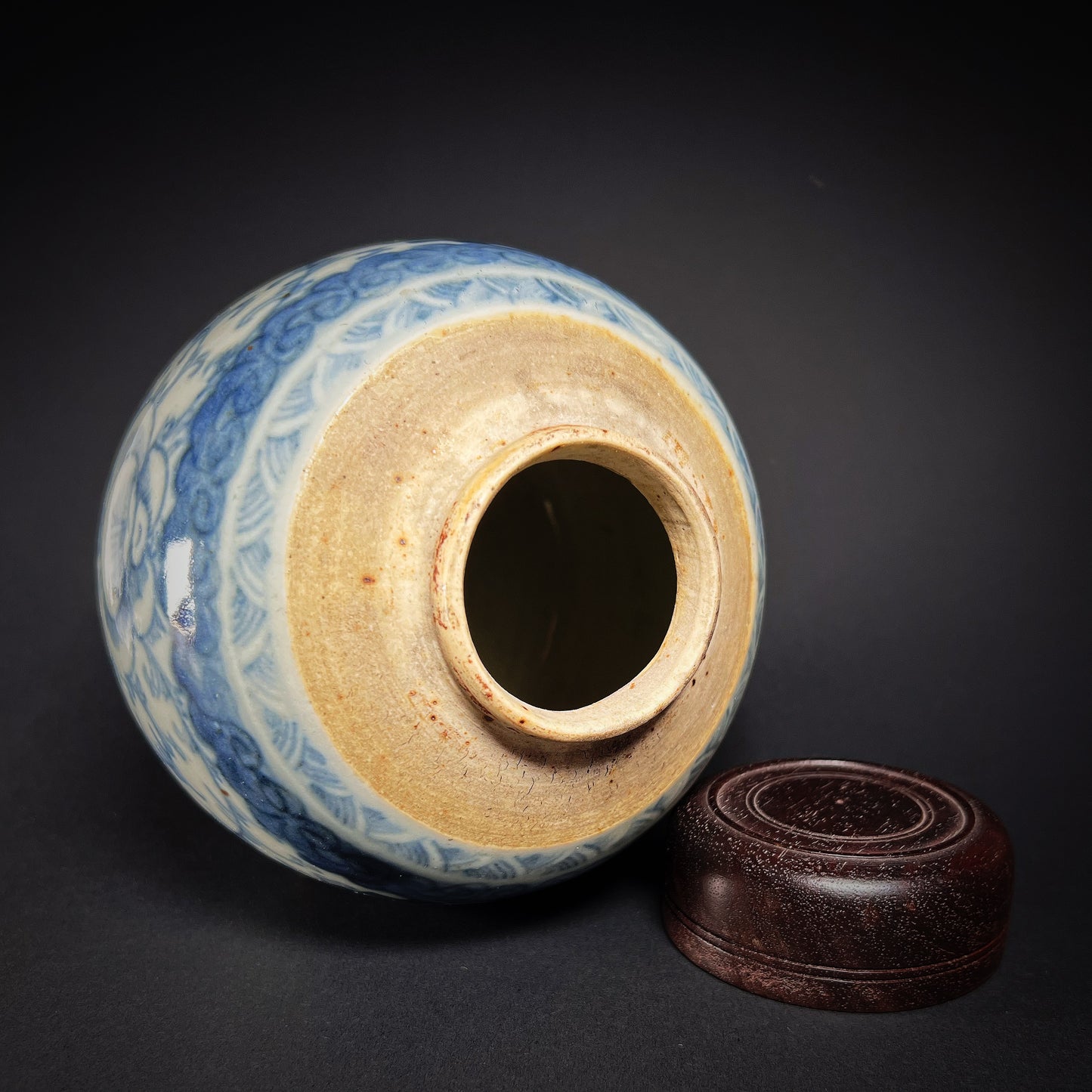 Qing Dynasty Tongzhi Blue White Porcelain Ginger Jar