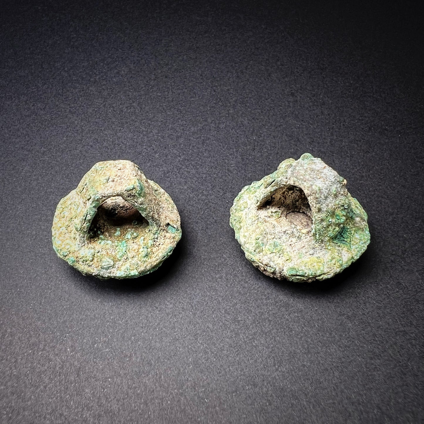 Egyptian Bronze and Stone Animal Eyes