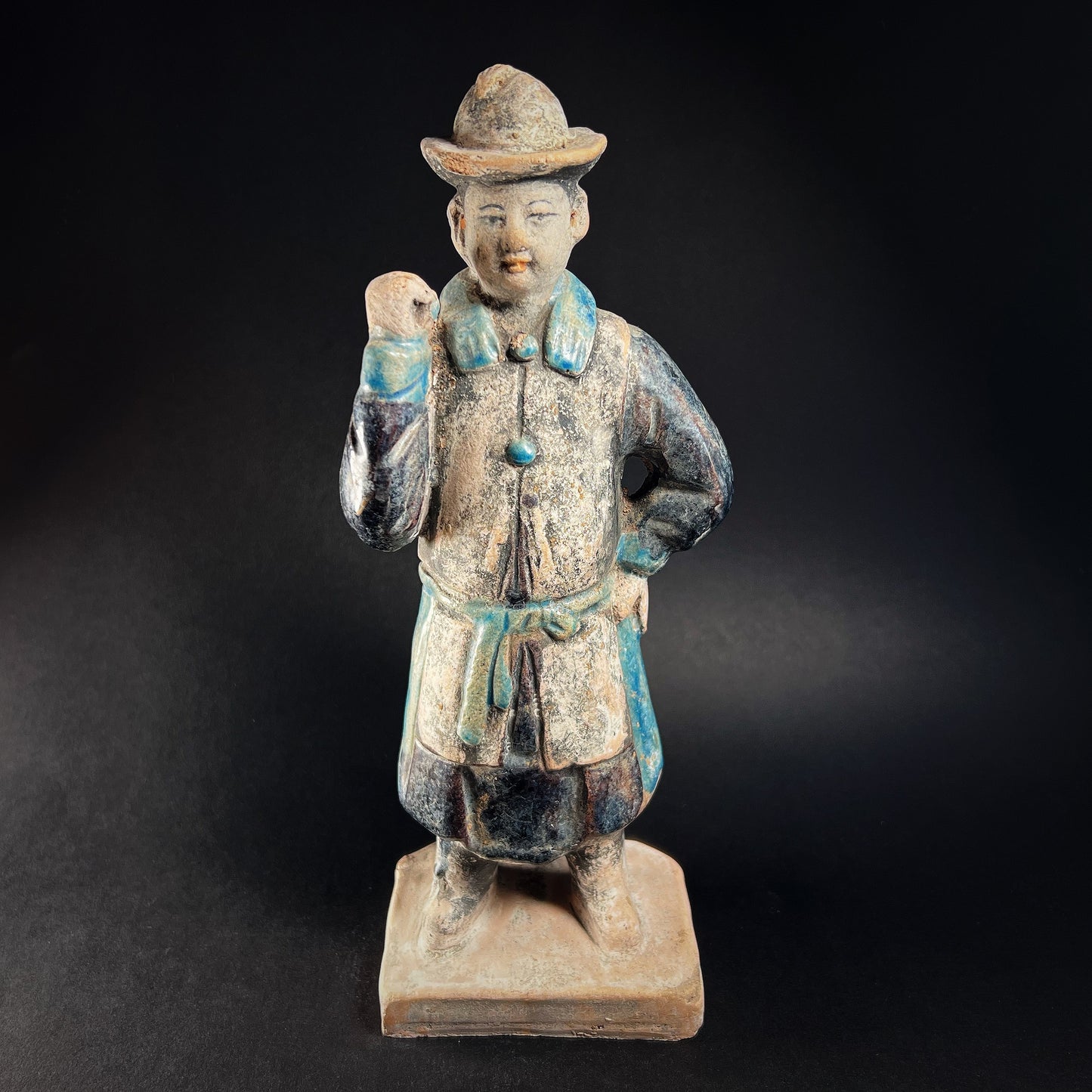 Ming Dynasty Glazed Pottery Processional Figure