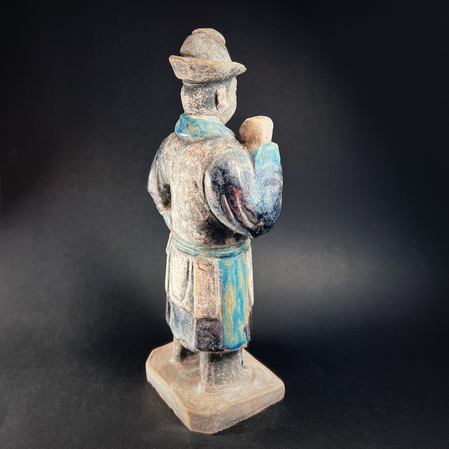 Ming Dynasty Glazed Pottery Processional Figure