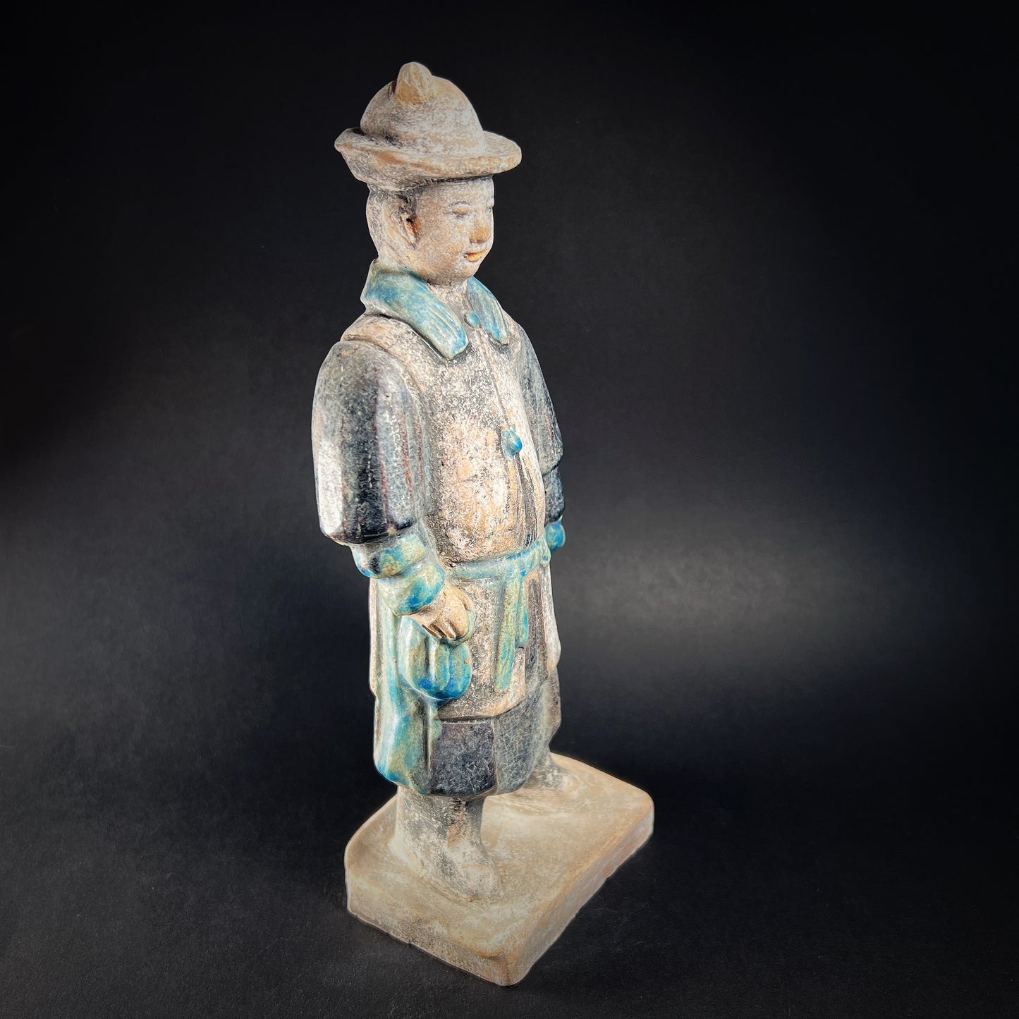 Ming Dynasty Glazed Pottery Processional Figure