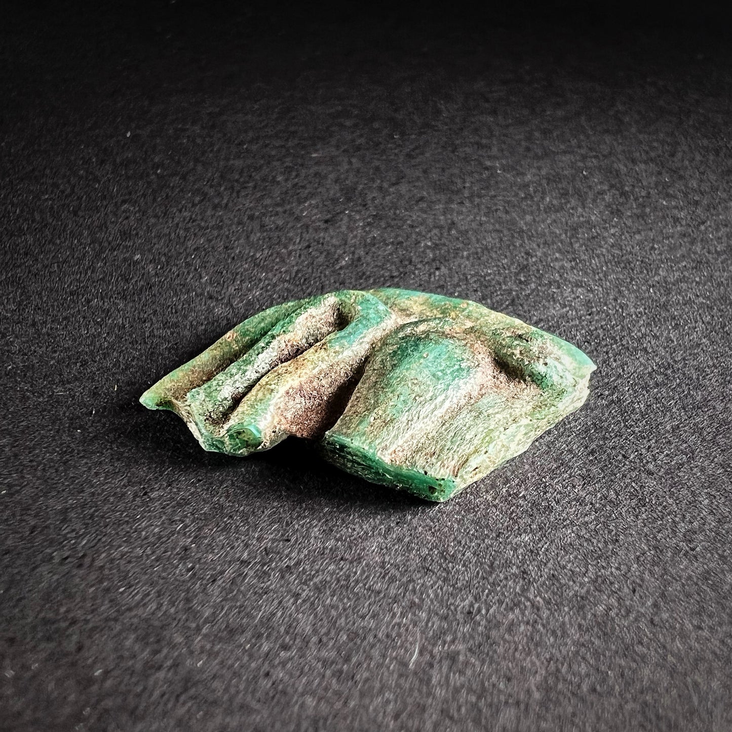 Egyptian Glass Amulet Plaque of an Erect Uraeus Cobra