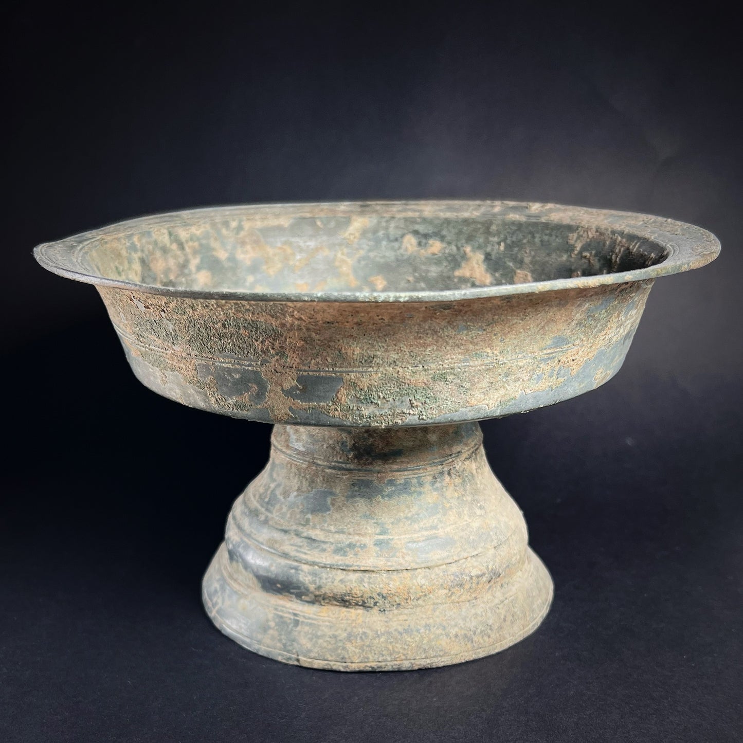 Javanese Bronze Footed Offering Vessel (Talam)