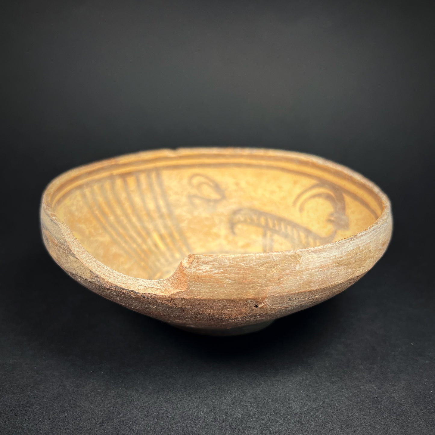 Harappan Terracotta Bowl with Ibex Motif