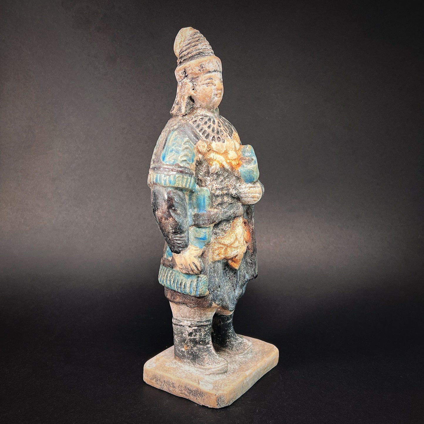 Ming Dynasty Glazed Pottery Armed Soldier