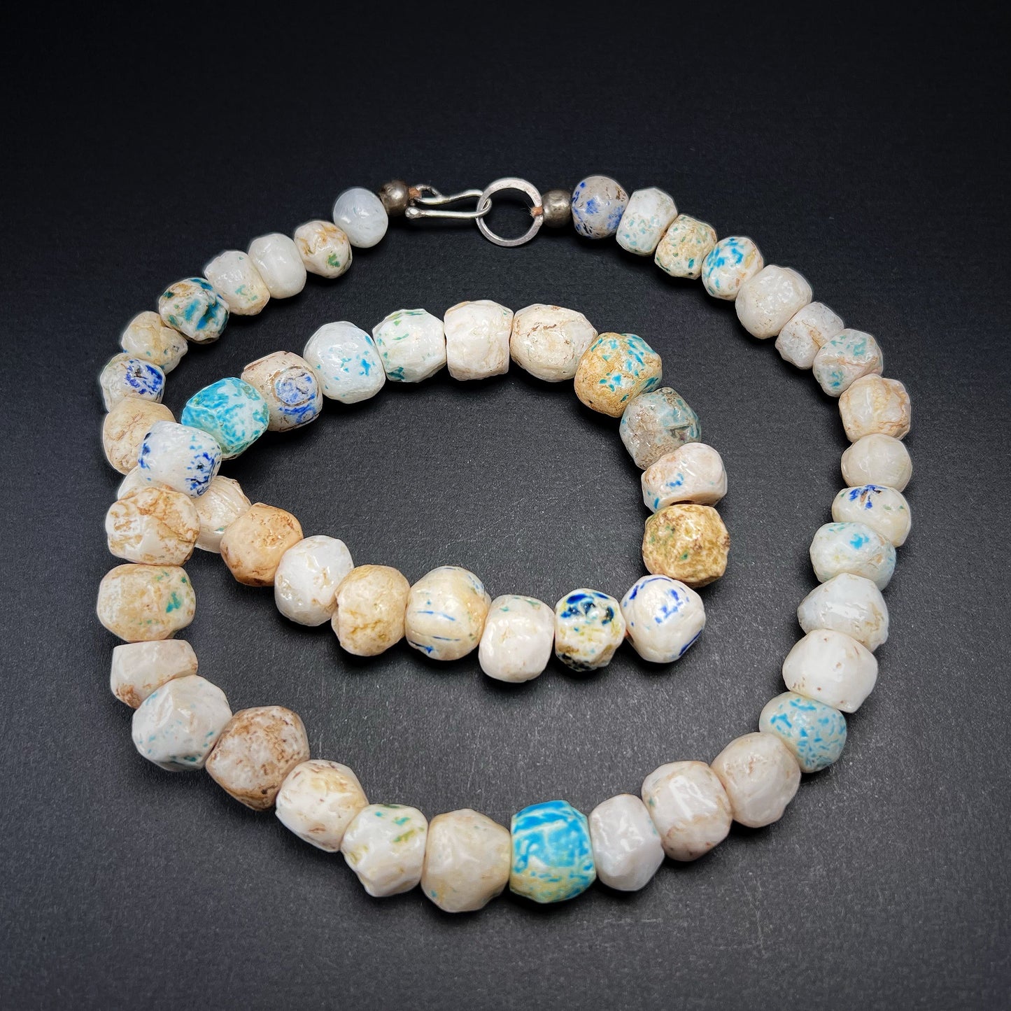 Hellenistic Bactrian Glazed Quartz Bead Necklace
