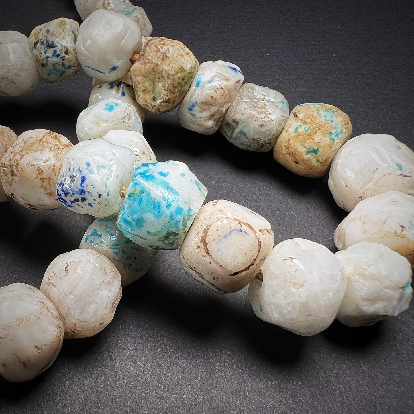 Hellenistic Bactrian Glazed Quartz Bead Necklace