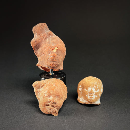 Collection of Romano-Egyptian Terracotta Heads of Harpocrates