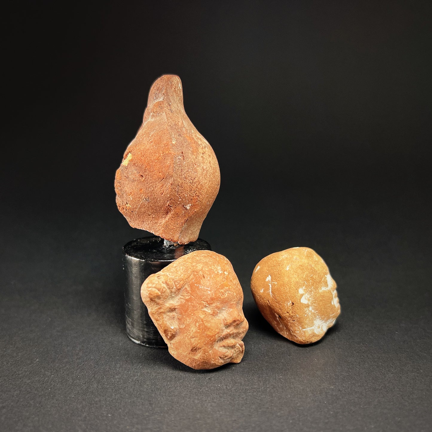 Collection of Romano-Egyptian Terracotta Heads of Harpocrates
