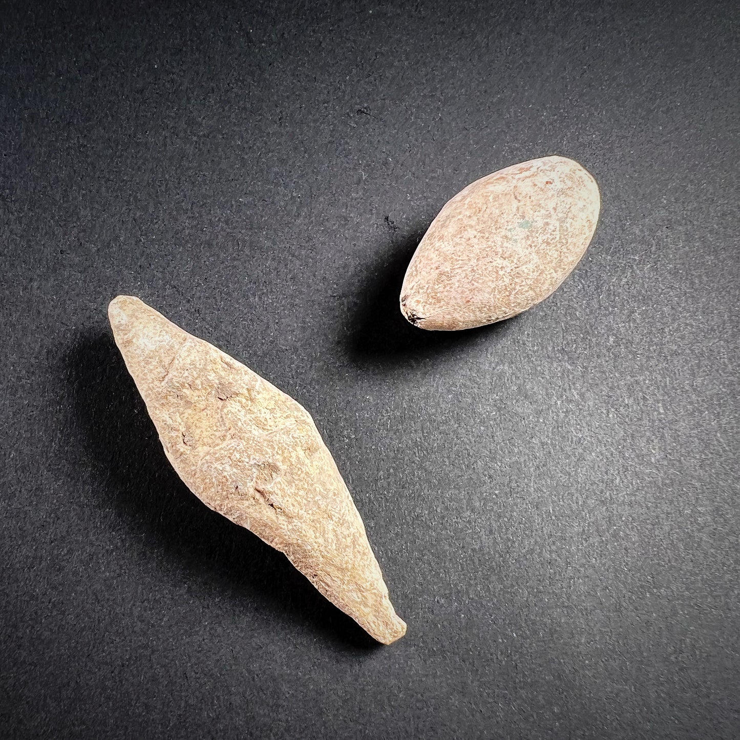 A Pair of Roman Lead Sling Bullets (Glans)