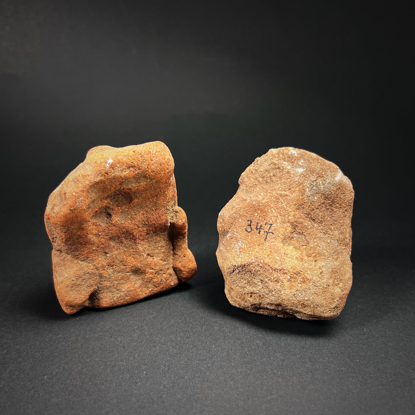 Mayan Pair of Terracotta Figurine Fragments