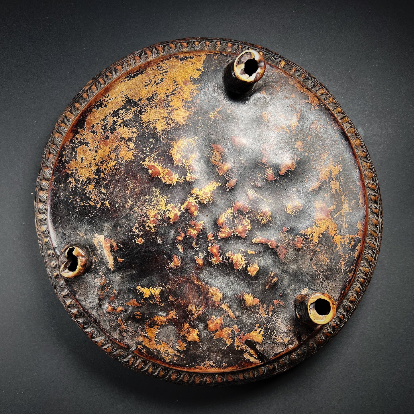 Indian Kashmir Copper Repoussé Betel Serving Bowl