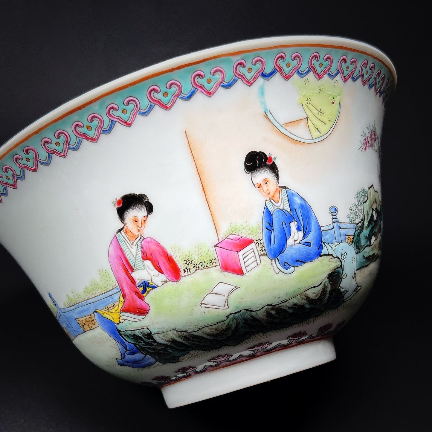 Chinese Late Republic Period Famille Rose Eggshell Bowl