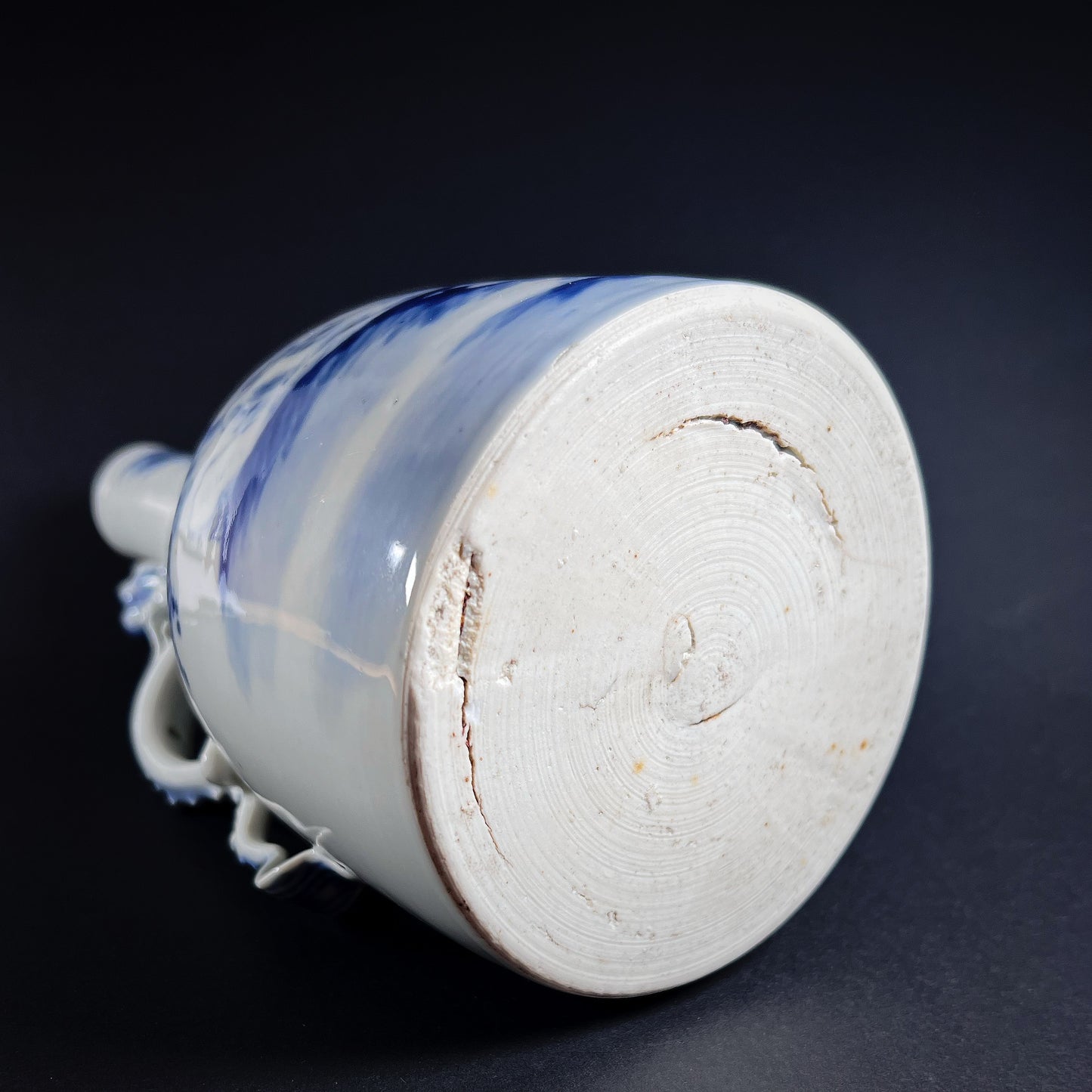 Qing Dynasty Blue & White Porcelain Mallet Vase