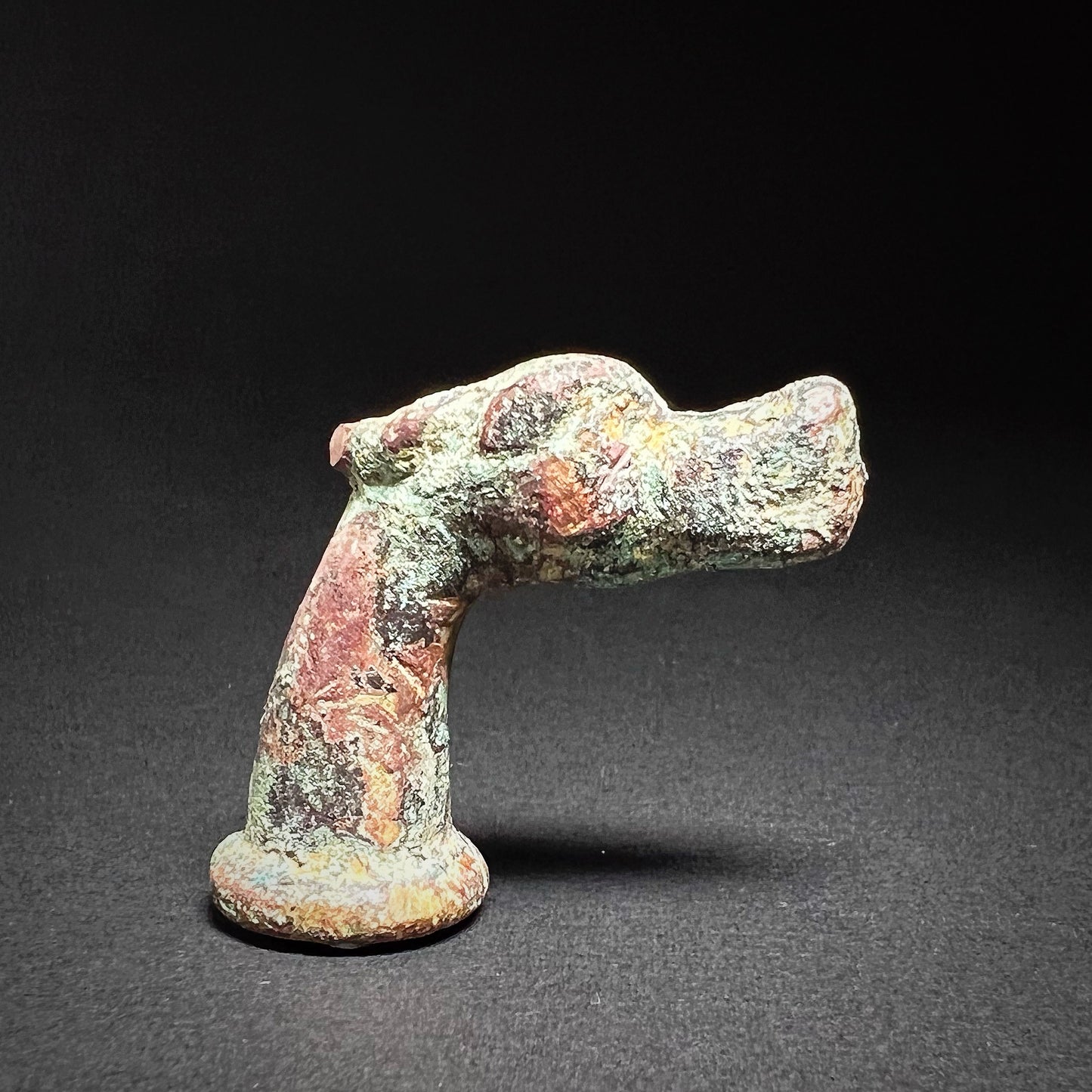 Viking Age Bronze Dragon Head Finial Drekahofud