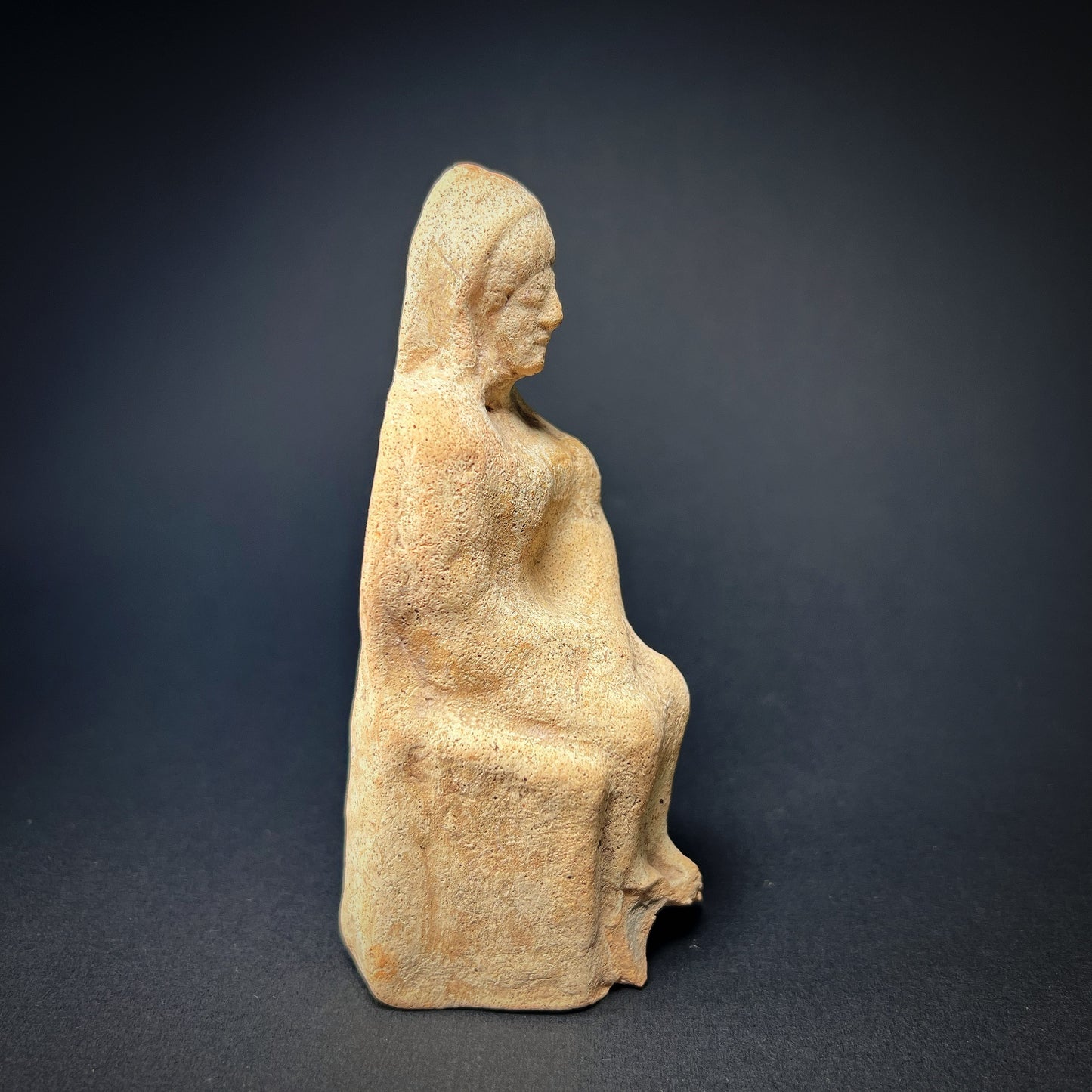 Greek Terracotta Figurine of A Seated Woman