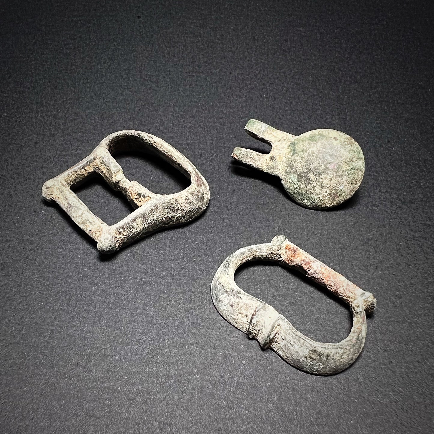 Viking Age or Medieval Bronze Clothing Buckles
