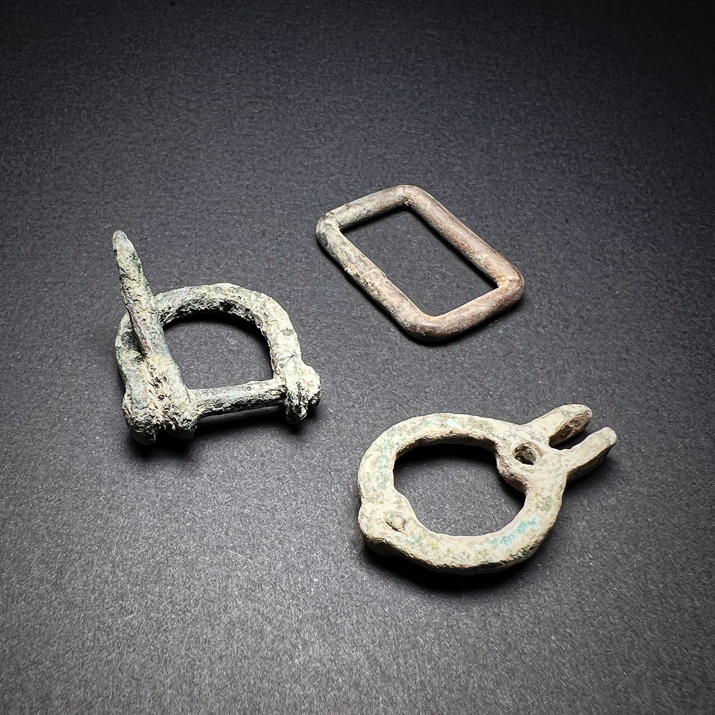 Viking Age or Medieval Bronze Clothing Buckles