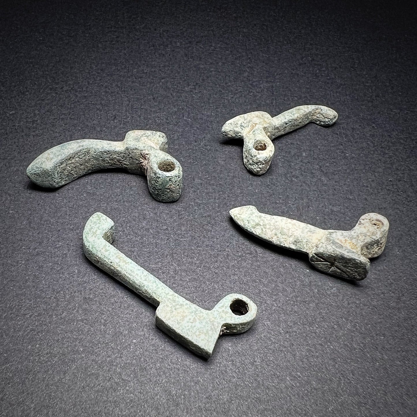 Viking Age or Medieval Bronze Clothing Clasps