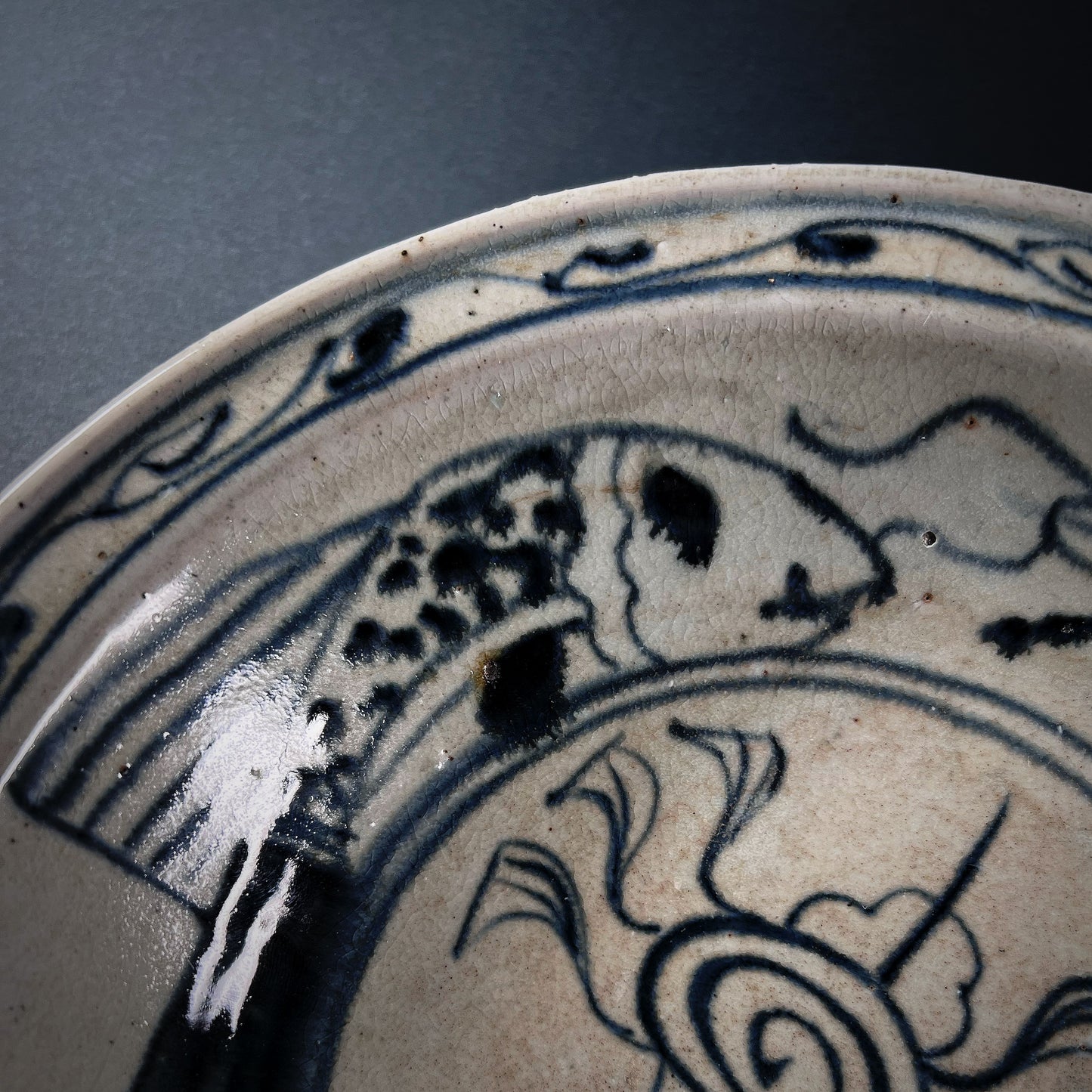 Korean Joseon Dynasty Blue and White Porcelain Bowl