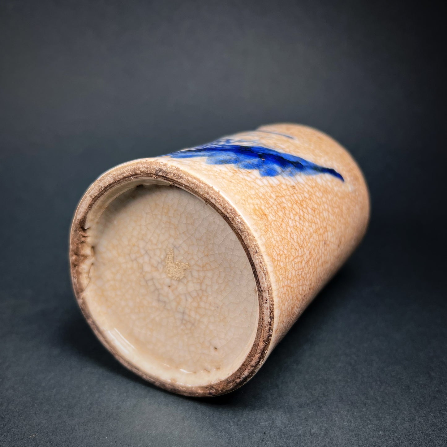 Qing Dynasty Guangxu Blue and White Porcelain Brush Pot Bitong