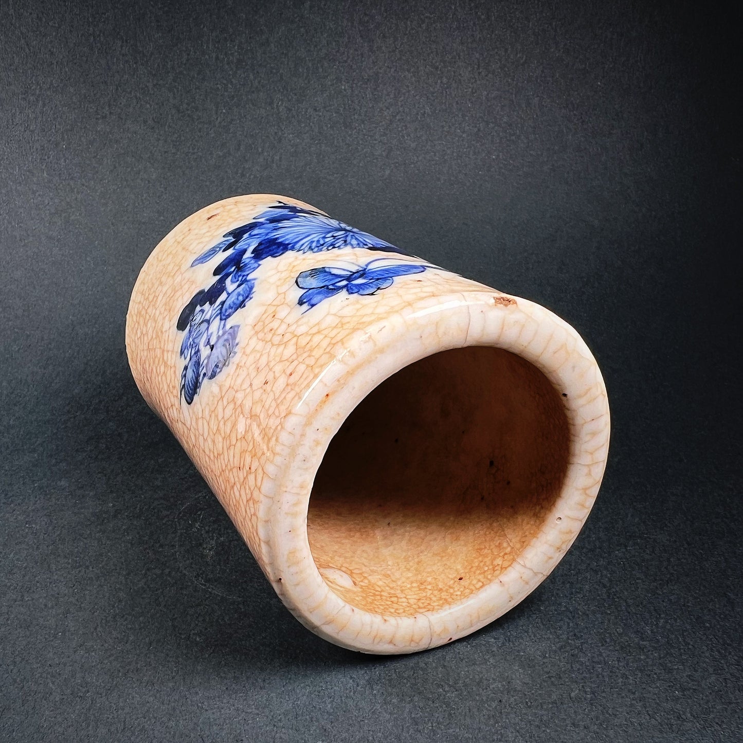 Qing Dynasty Guangxu Blue and White Porcelain Brush Pot Bitong