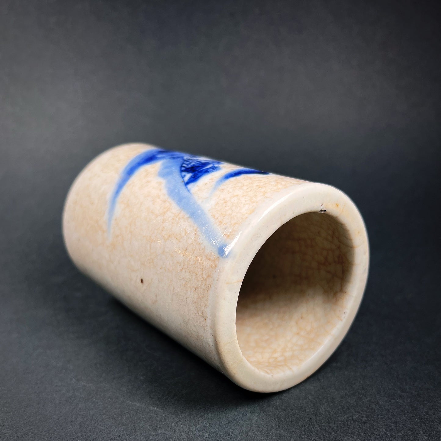 Qing Dynasty Guangxu Blue and White Porcelain Brush Pot Bitong