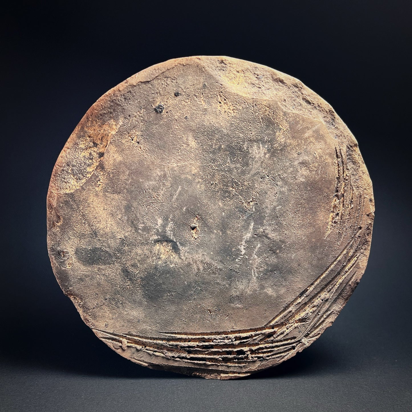 Han Dynasty Style Pottery Roof Eave Tile Fragment