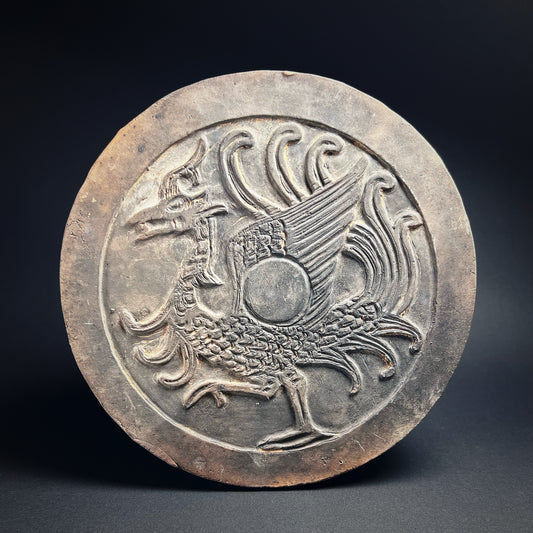 Han Dynasty Style Pottery Roof Eave Tile Fragment