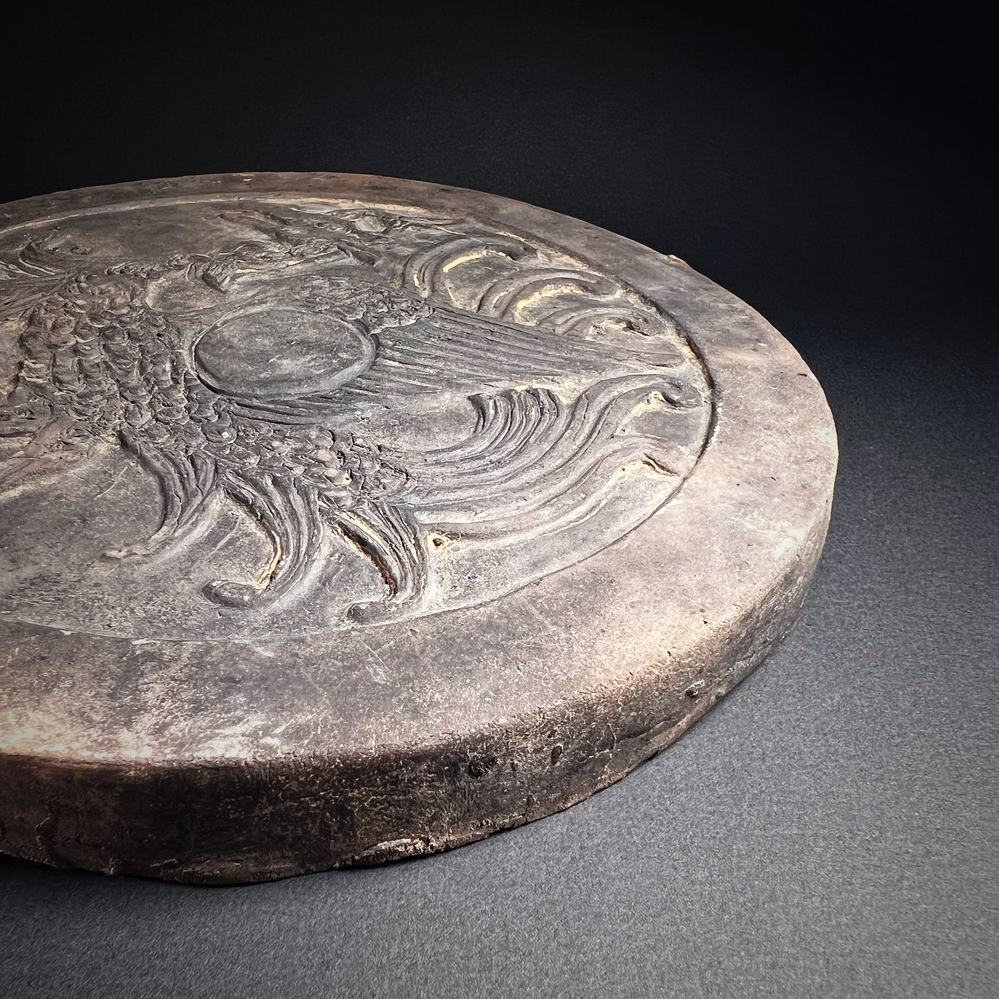 Han Dynasty Style Pottery Roof Eave Tile Fragment