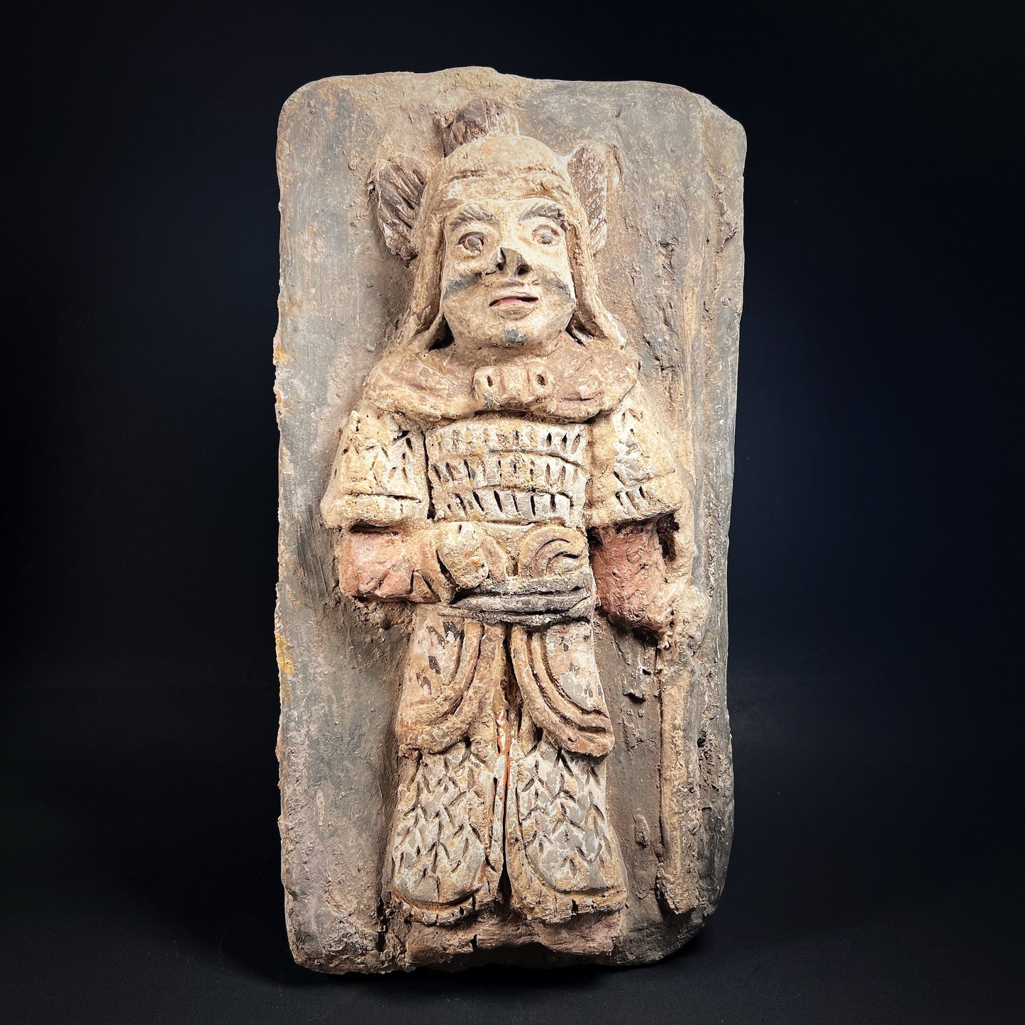 Jin Dynasty Terracotta Brick with Warrior Figure