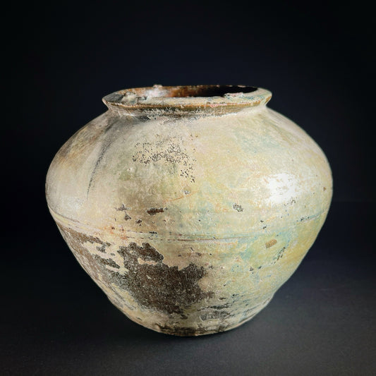 Han Dynasty Lead Green Glazed Pottery Jar