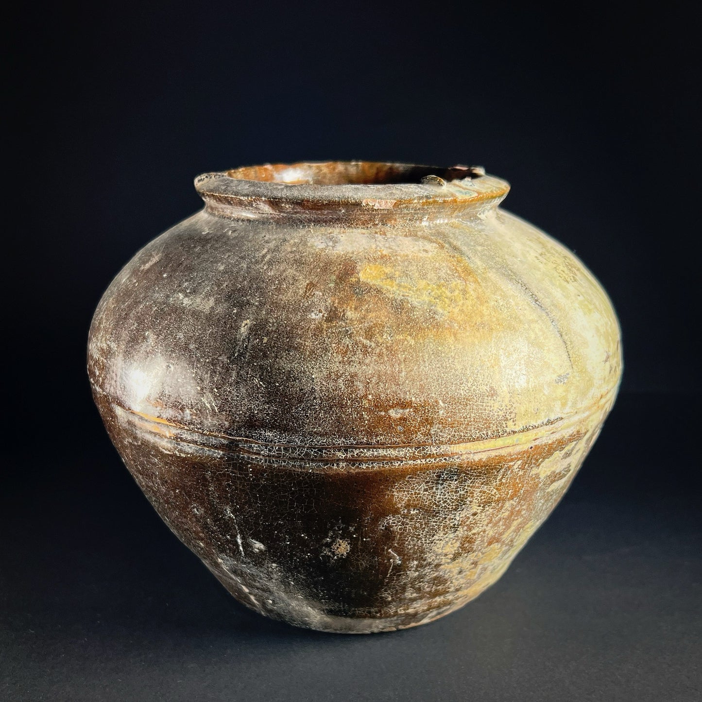 Han Dynasty Lead Green Glazed Pottery Jar