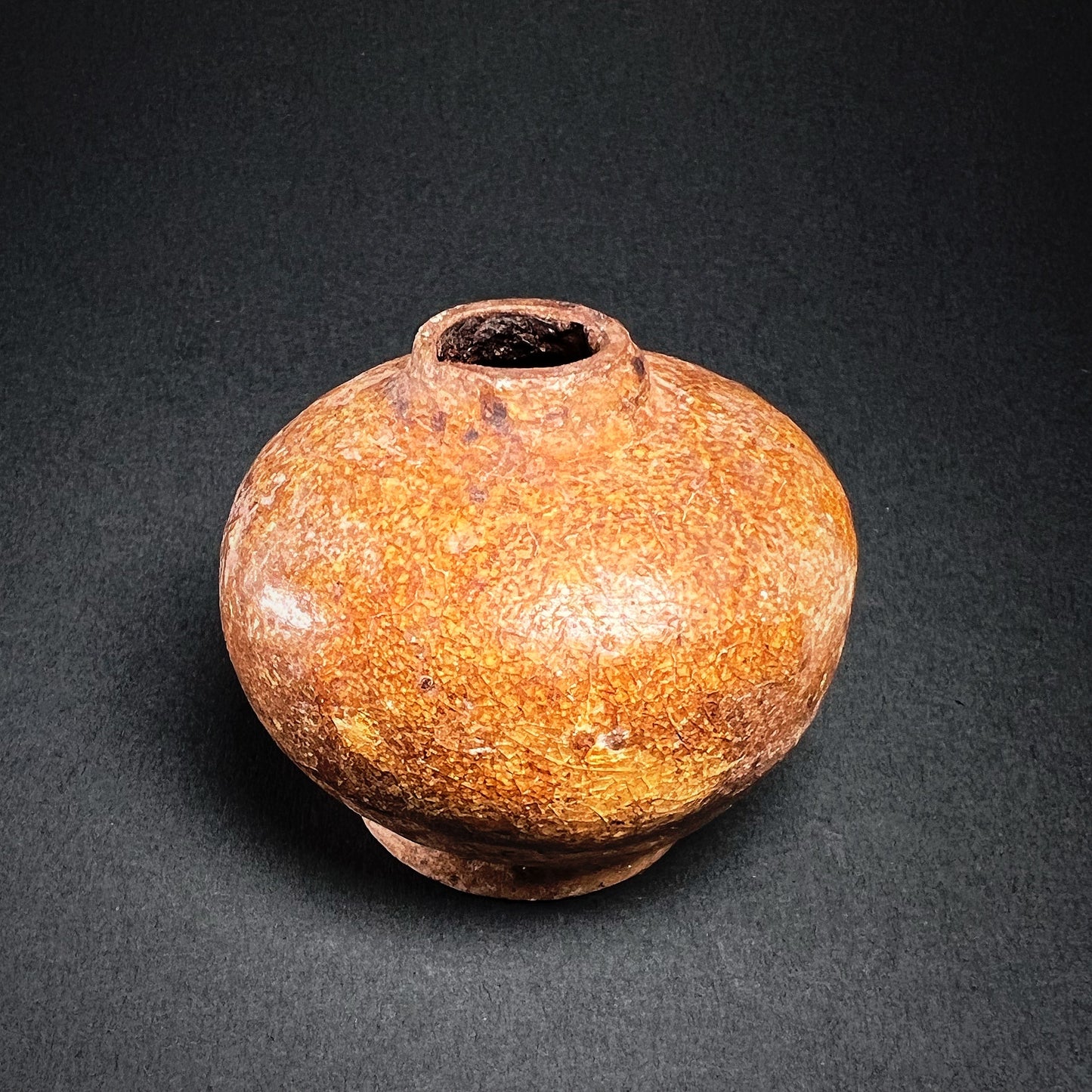 Thai Sawankhalok Brown Glazed Stoneware Jarlet